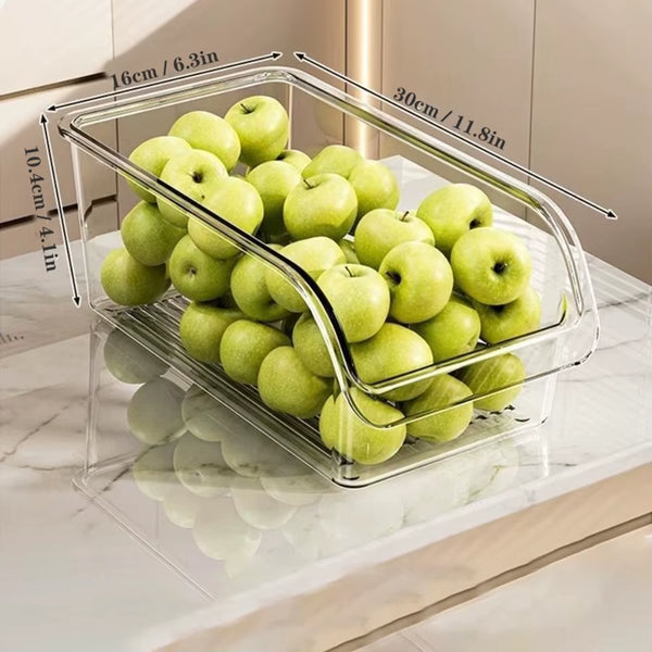 Clear Fridge Organizer Bins